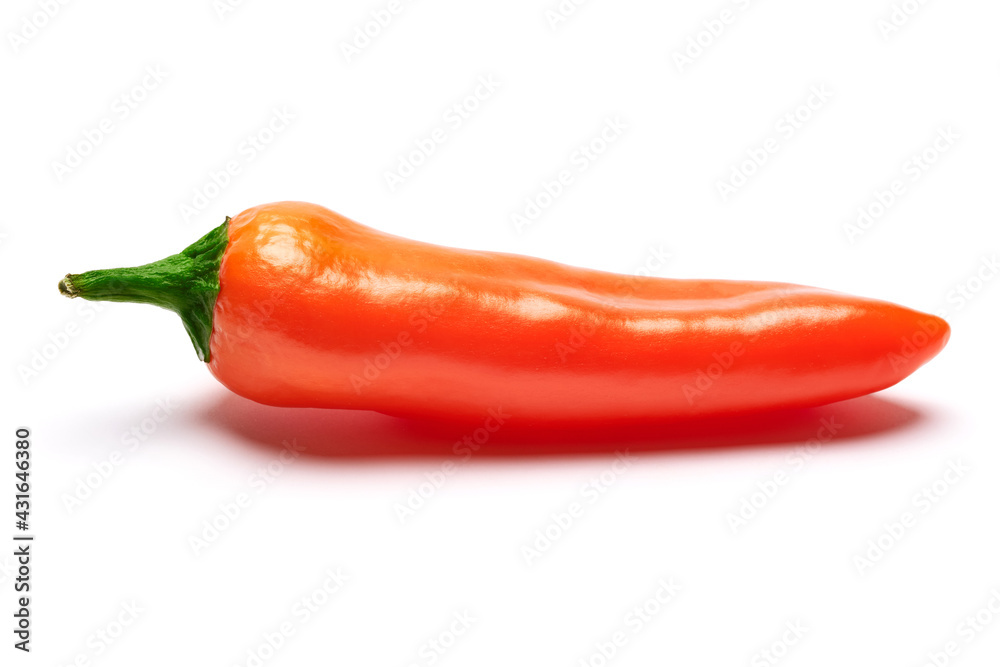 Chili or sweet pepper isolated on white background