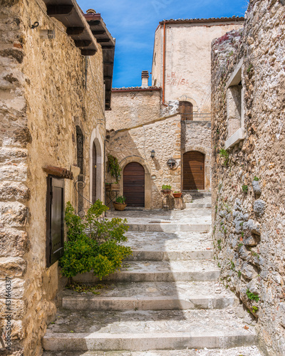 Fototapeta Naklejka Na Ścianę i Meble -  Scenic sight in Santo Stefano di Sessanio, province of L'Aquila, Abruzzo, central Italy.