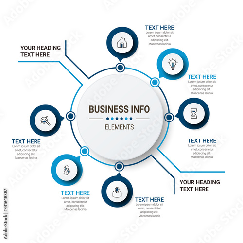 vector illustration Infographic design template with icons. can be used for workflow layout, diagram, annual report, web design.
