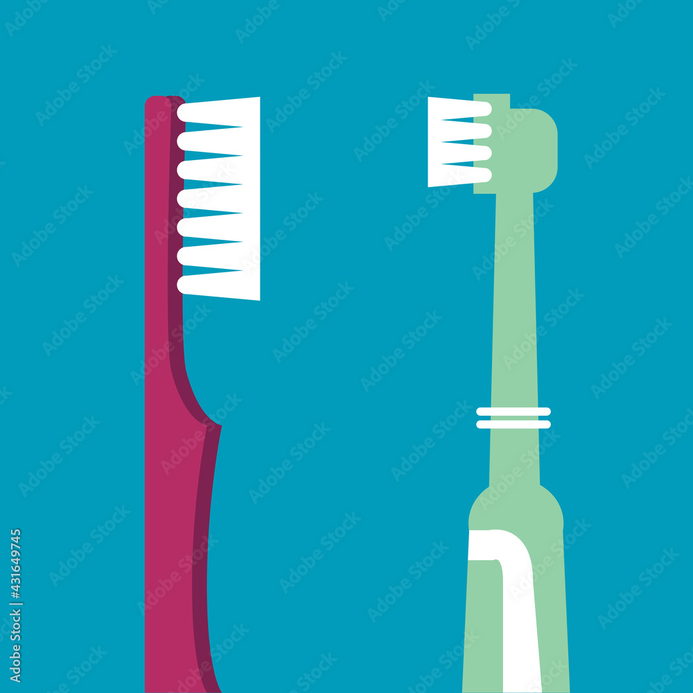 Toothbrushes flat style icon. Vector desgin Toothbrushes flat style icon. Vector desgin
