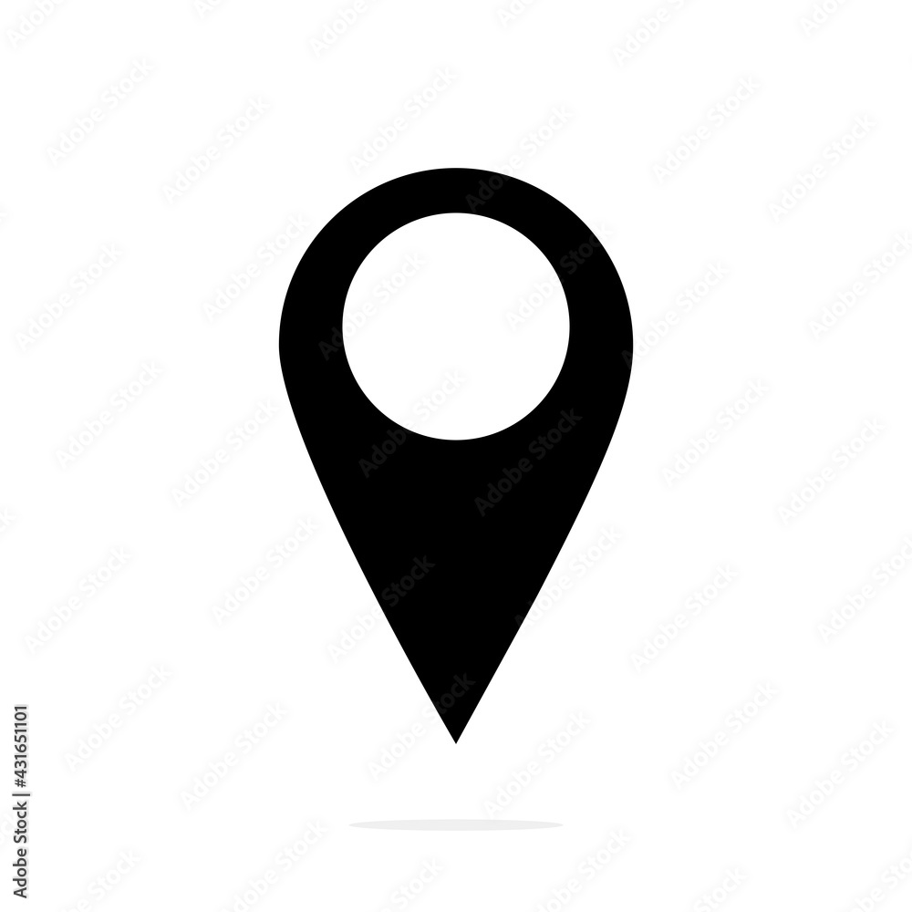 Simple mark on map icon on background -Vector Eps10 Simple mark on map icon on background -Vector Eps10