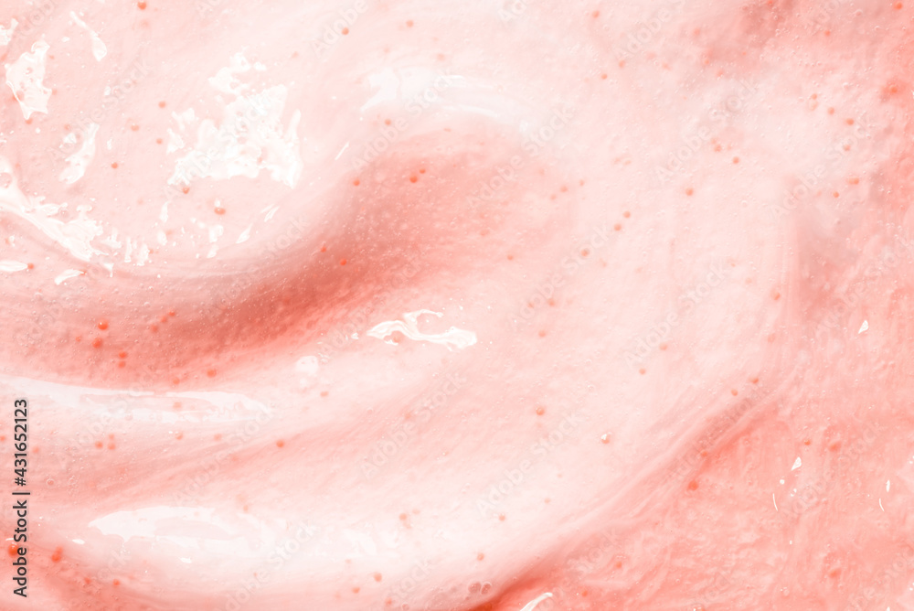 The texture of a scrub or shower gel. The texture of a scrub or shower gel.