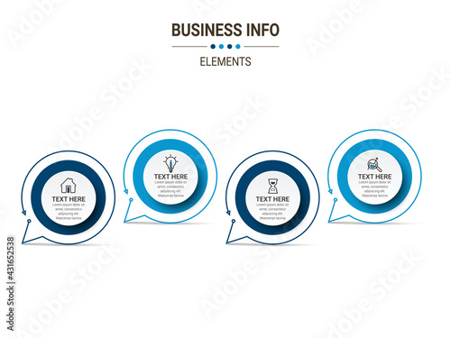 Vector Business infographics. Financial analysis data graphs and diagram, marketing statistic workflow modern business presentation elements vector investment progress icon.
