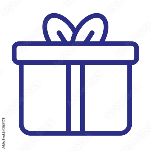 gift present giveaway donate single isolated icon with outline style