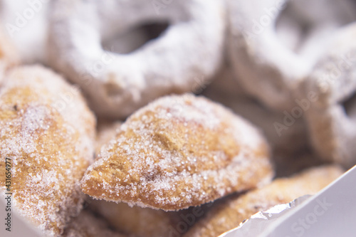 Handmade homemade donuts and fritters