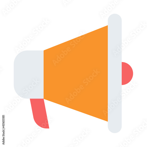 megaphone promotion marketing ads single isolated icon with flat style