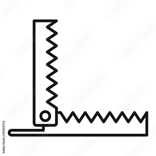 Steel animal trap icon, outline style