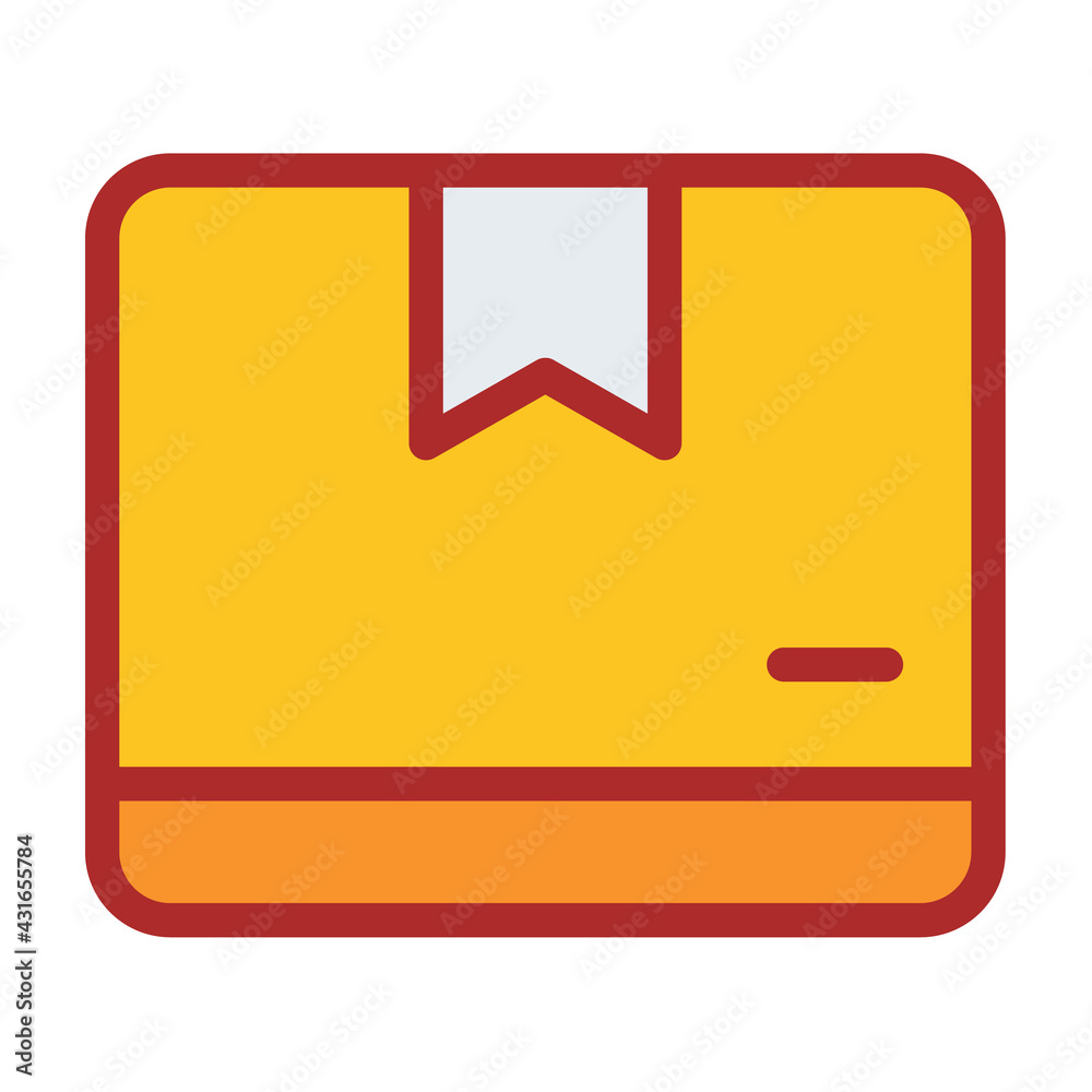 product package item box single isolated icon with filled line style product package item box single isolated icon with filled line style