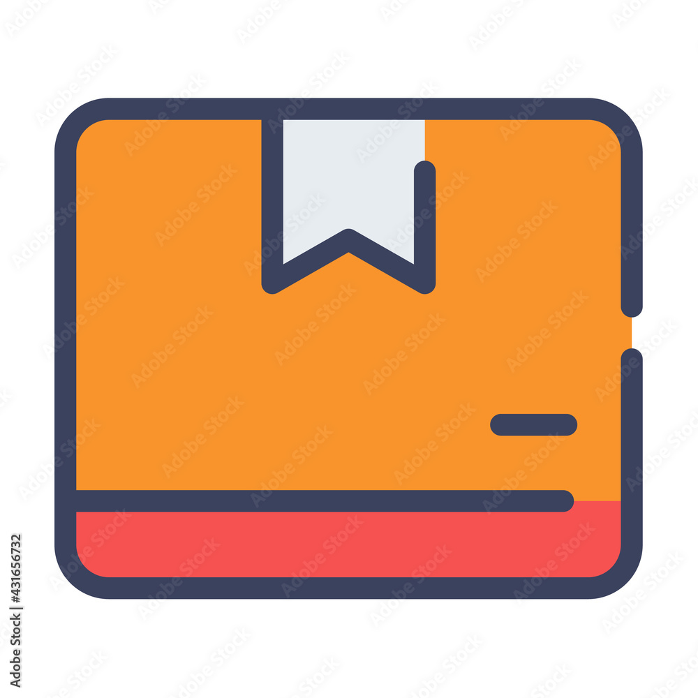 product package item box single isolated icon with flat dash or dashed style product package item box single isolated icon with flat dash or dashed style