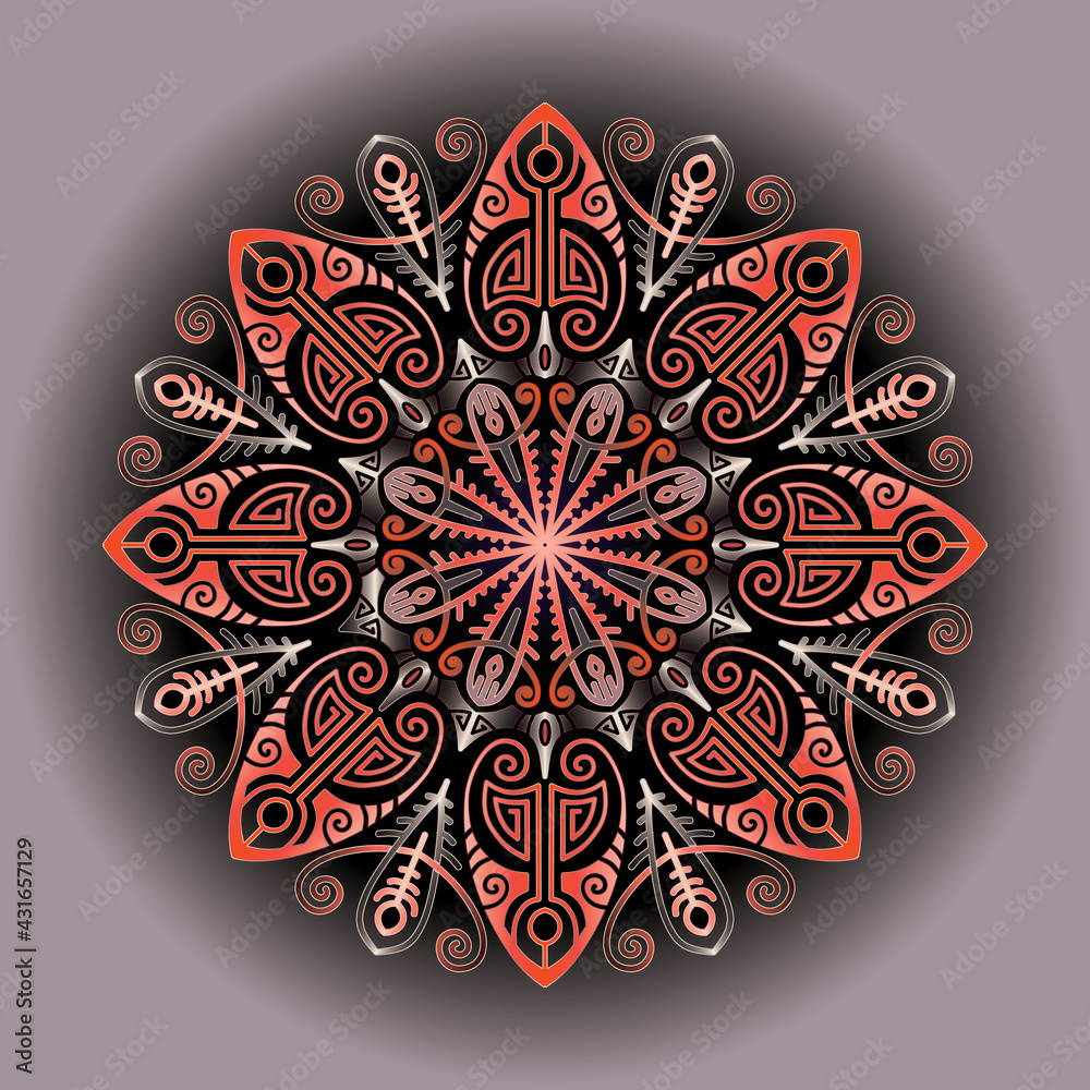 mandala art ornament for printing