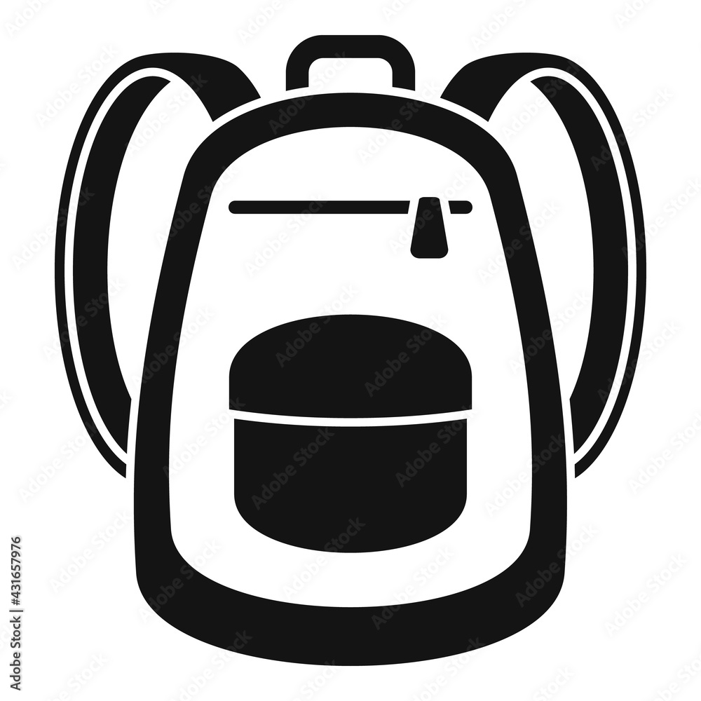 Obraz premium Immigrant backpack icon, simple style