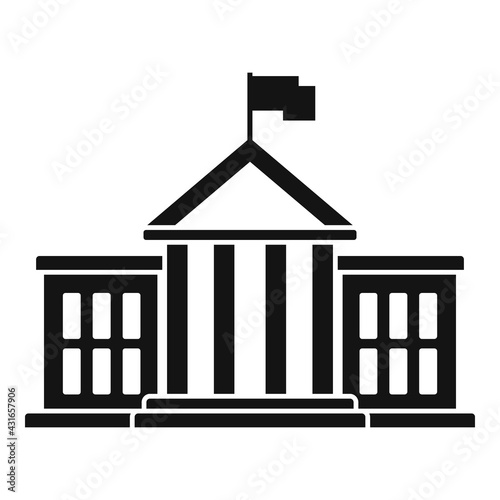 European union parliament icon, simple style