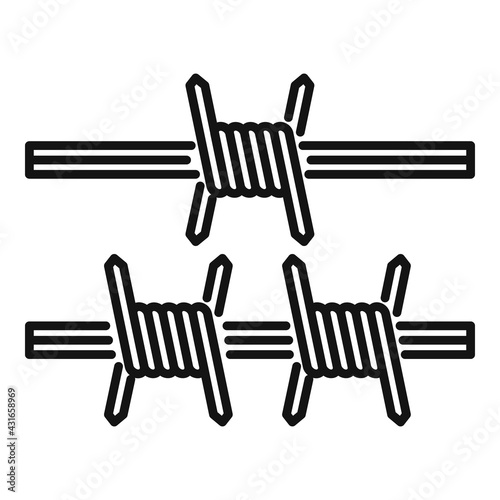 Border wired icon, outline style