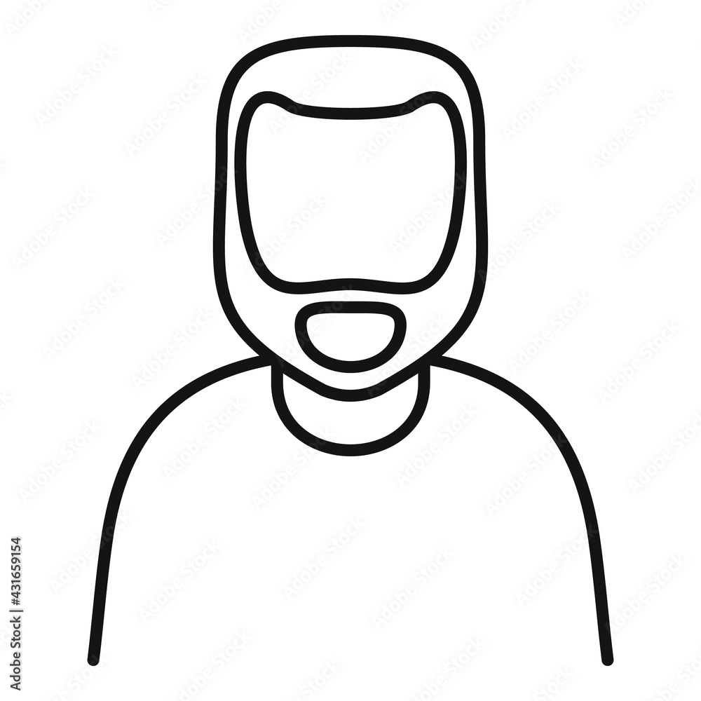 Illegal immigrant icon, outline style Illegal immigrant icon, outline style