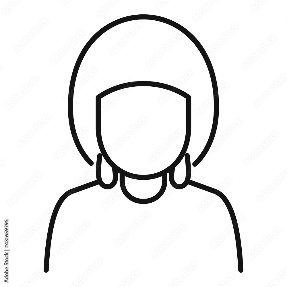 African woman immigrant icon, outline style African woman immigrant icon, outline style