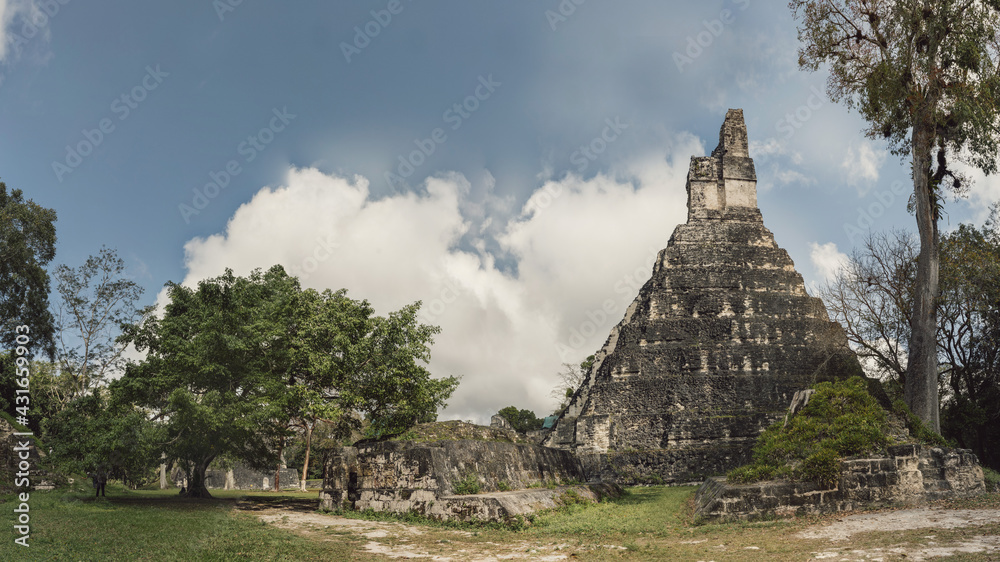 Tikal Temples in the early morning, Guatemala Tikal Temples in the early morning, Guatemala
