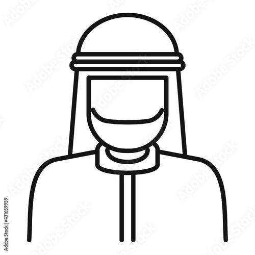 Asia immigrant icon, outline style