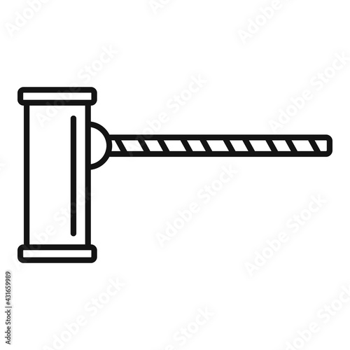 Border barrier icon, outline style