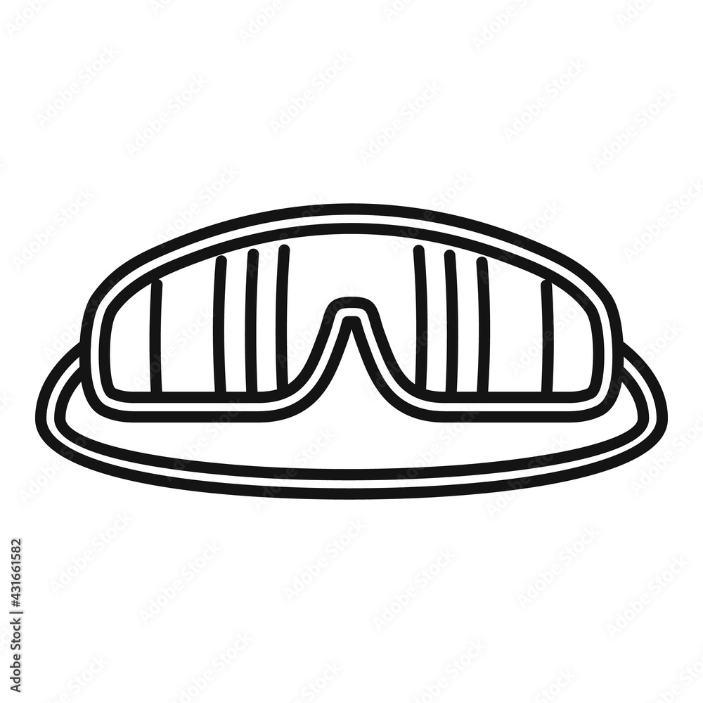 Skydiver glasses icon, outline style