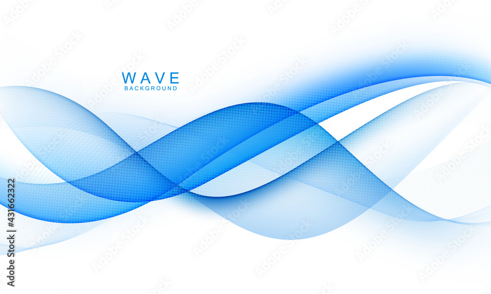 Fototapeta premium Abstract blue background poster with dynamic. technology network Vector illustration.