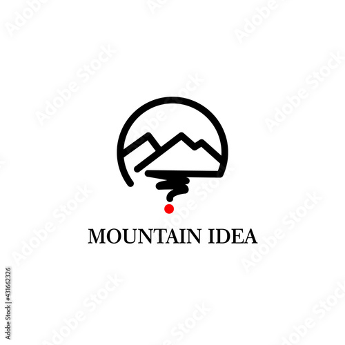 mountain idea logo vector concept illustration, icon, element, and template for company