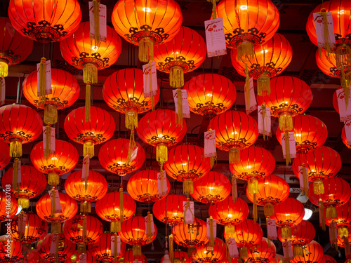 chinese lanterns at night pattren