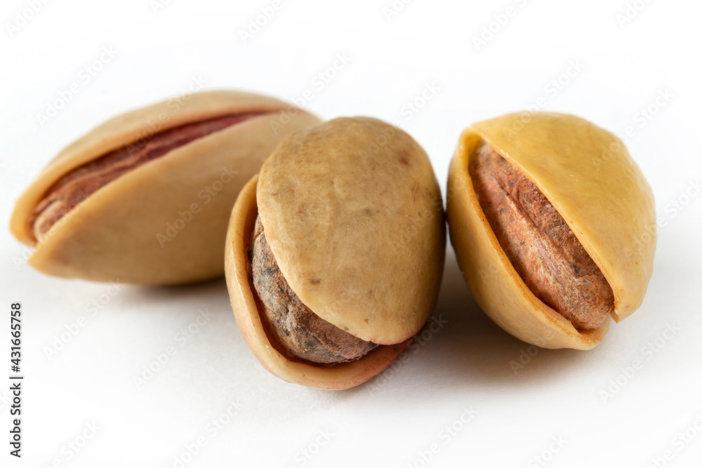 delicious pistachio on white background delicious pistachio on white background
