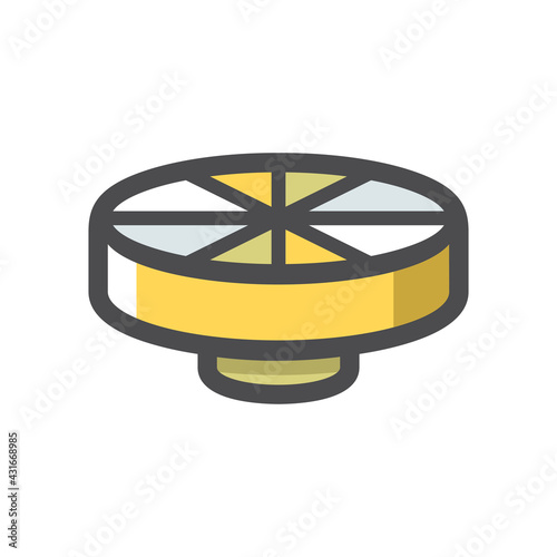 Knights Round Table Vector icon Cartoon illustration.