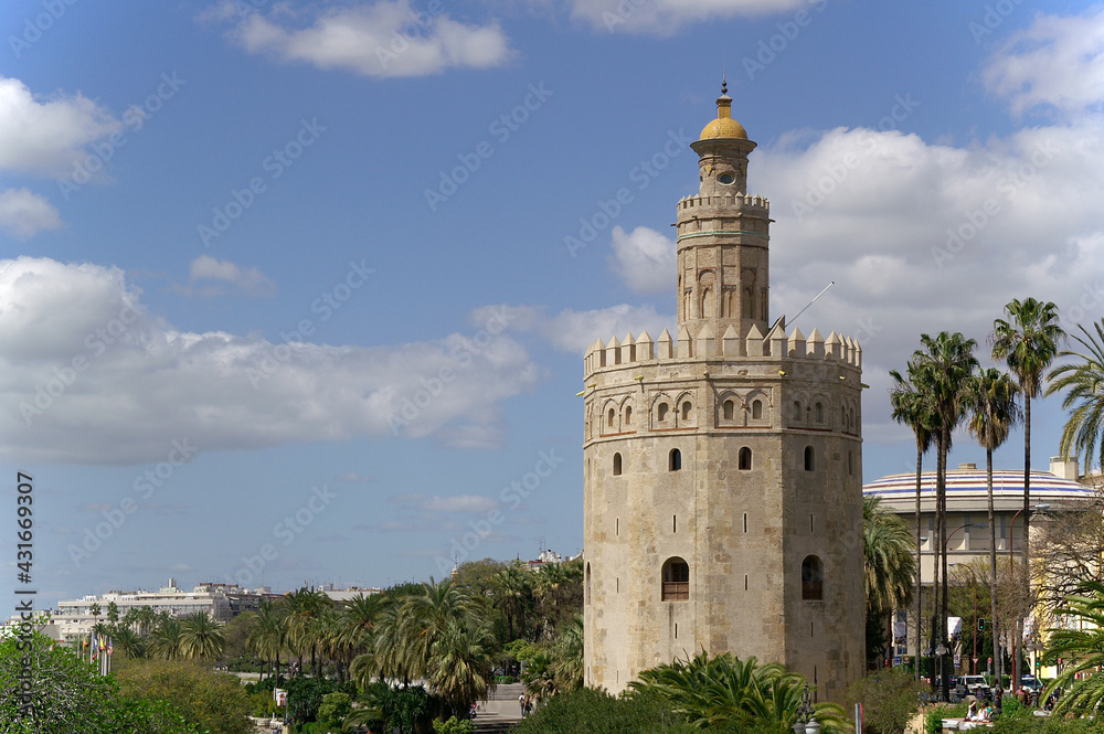 Sevilla (Spain). Tower of Gold in Seville