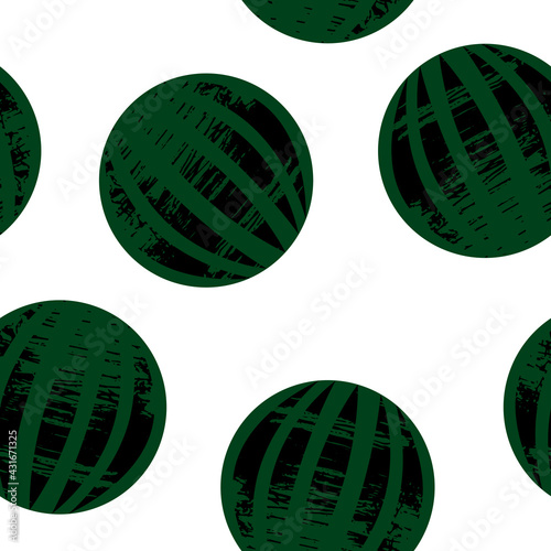  Watermelon textured pattern in cartoon style on a white background. Isolated stock vector illustration with a clipping mask. 