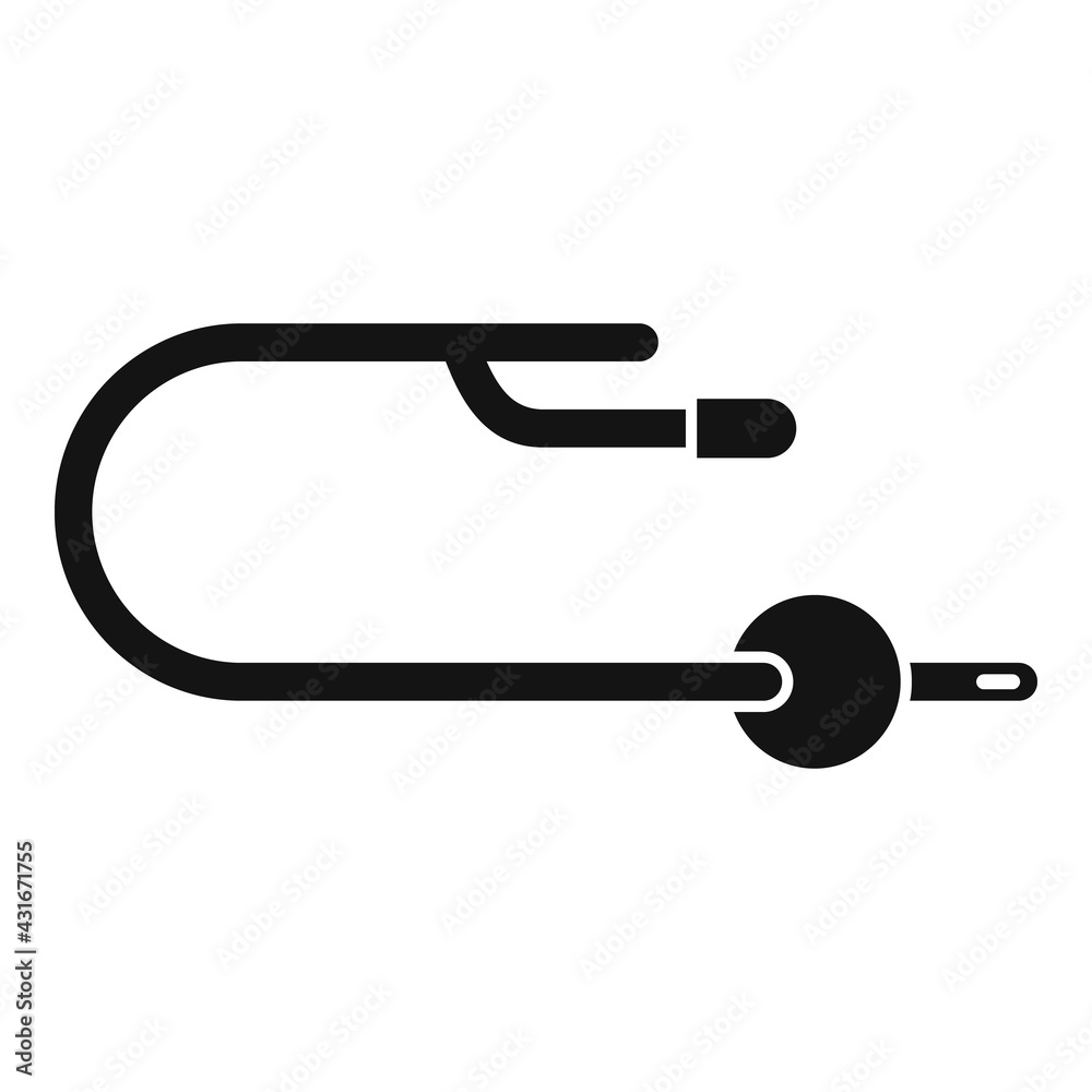 Central catheter icon, simple style Central catheter icon, simple style