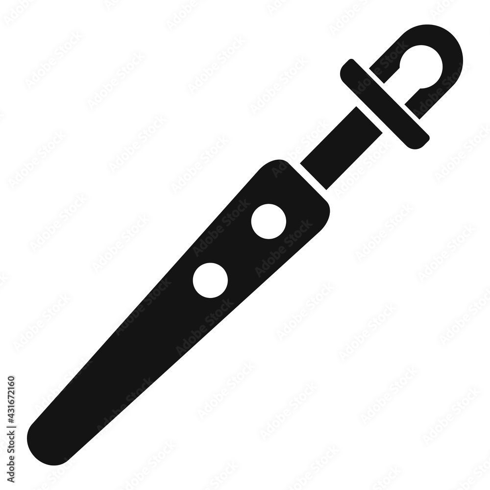 Syringe catheter icon, simple style Syringe catheter icon, simple style