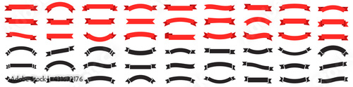 Ribbons set. Ribbon banner. Simple ribbons collection. Vector