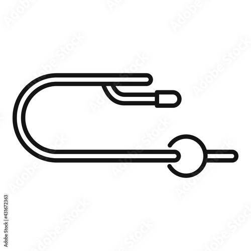 Central catheter icon, outline style © anatolir
