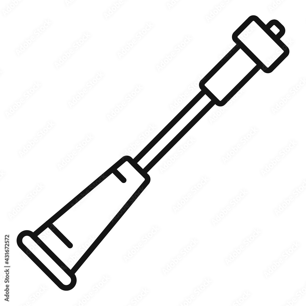 Transfusion catheter icon, outline style Transfusion catheter icon, outline style