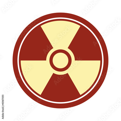 Dangerous singnal radioactivity atom warning vector illustration design