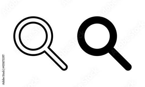 search icon vector. magnifying glass icon vector 