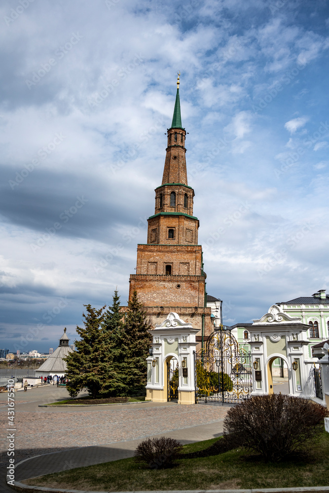 beautiful architectural landscapes in the old part of Kazan and in the Kremlin 