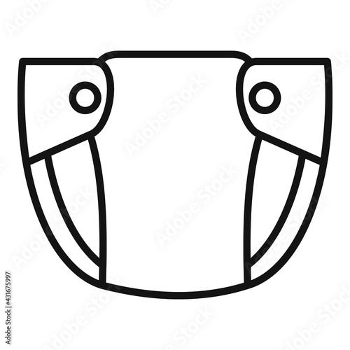Child diaper icon, outline style