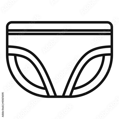 Absorbing diaper icon, outline style