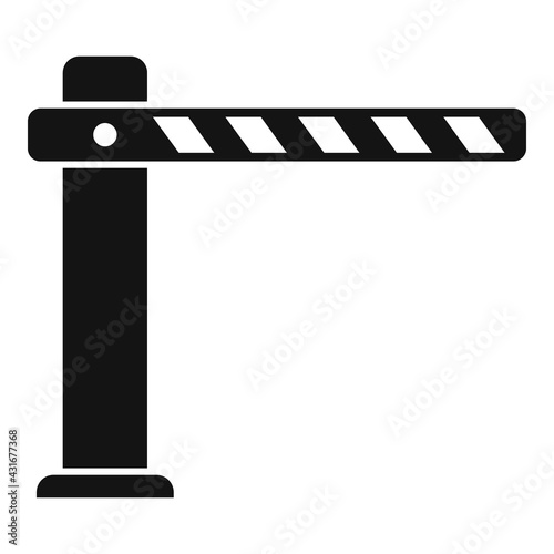 Parking barrier icon, simple style