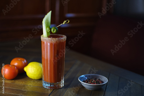 Bloody Mary Tomato Vodka Cocktail photo