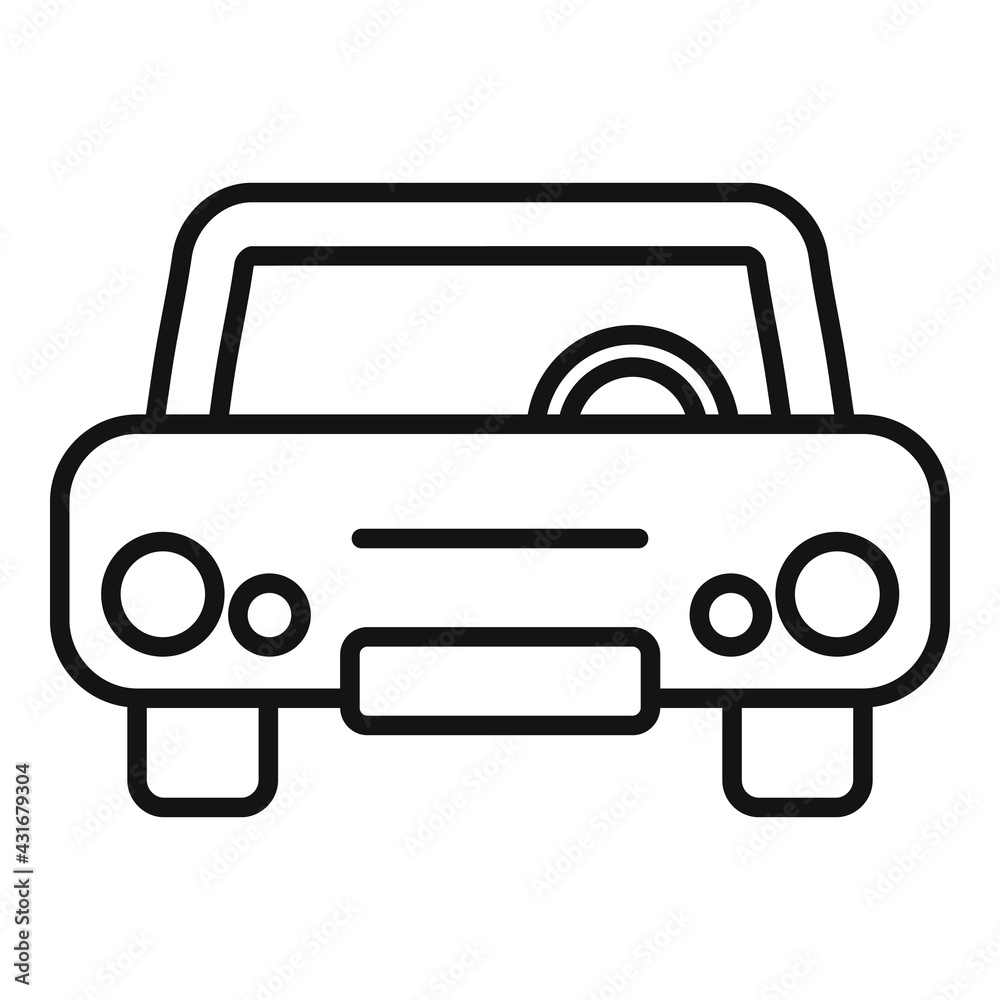 Old car icon, outline style