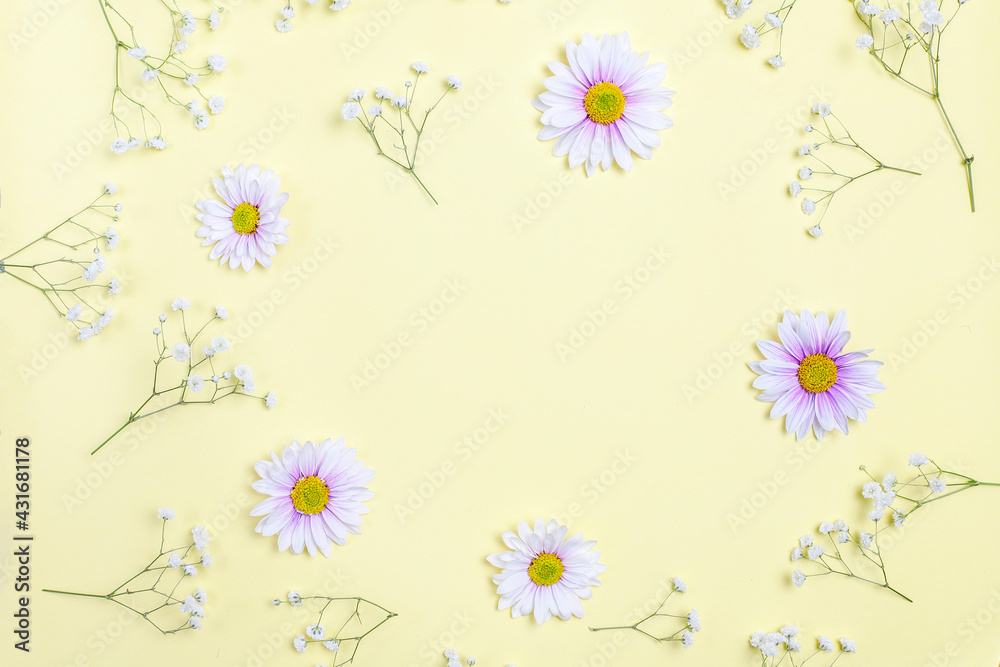 Flowers composition for spring card. Flowers composition for spring card.