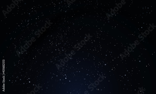 A lot of starry night sky  vector art illustration.