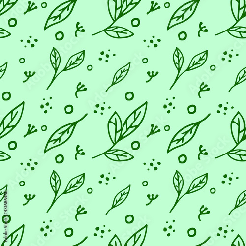 simple pattern with branches on a light background for fabric and packaging