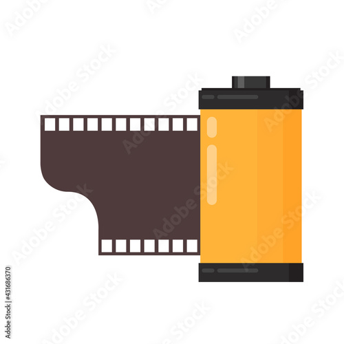 Film roll vector. Film roll on white background.