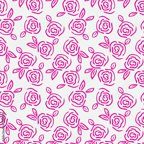 simple pattern with rose flowers