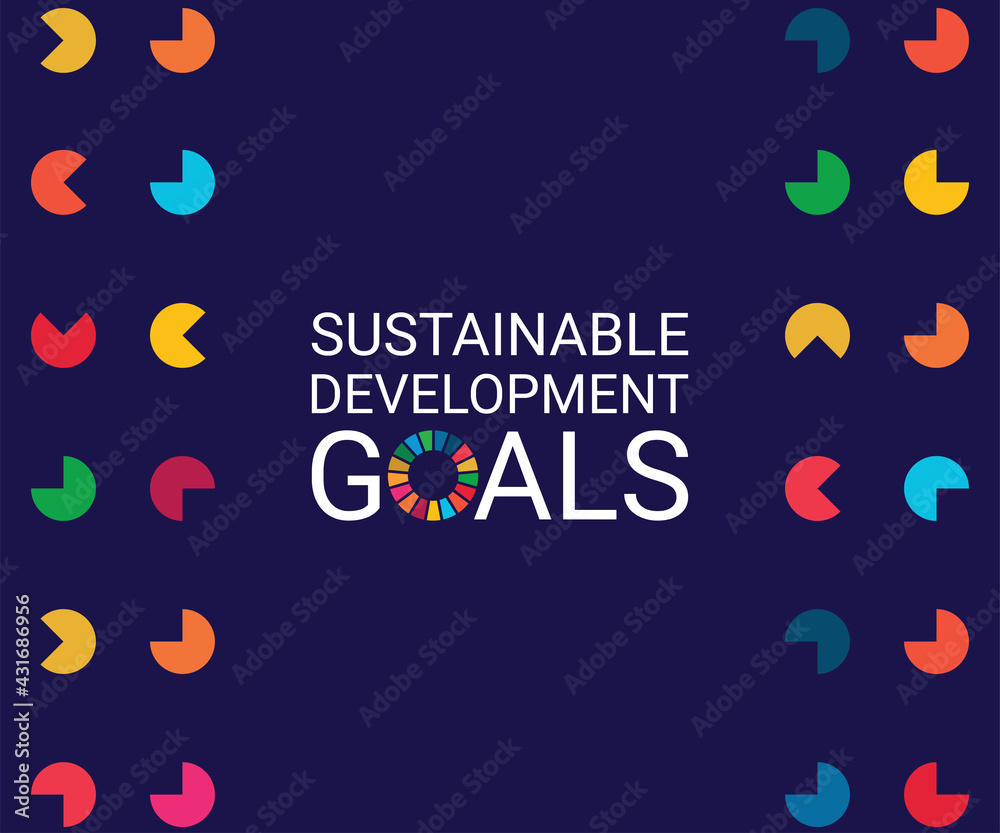 Cover. Sustainable Development Goals Colors. Vector Illustration Stock