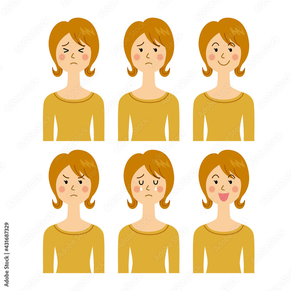 女性表情パターン